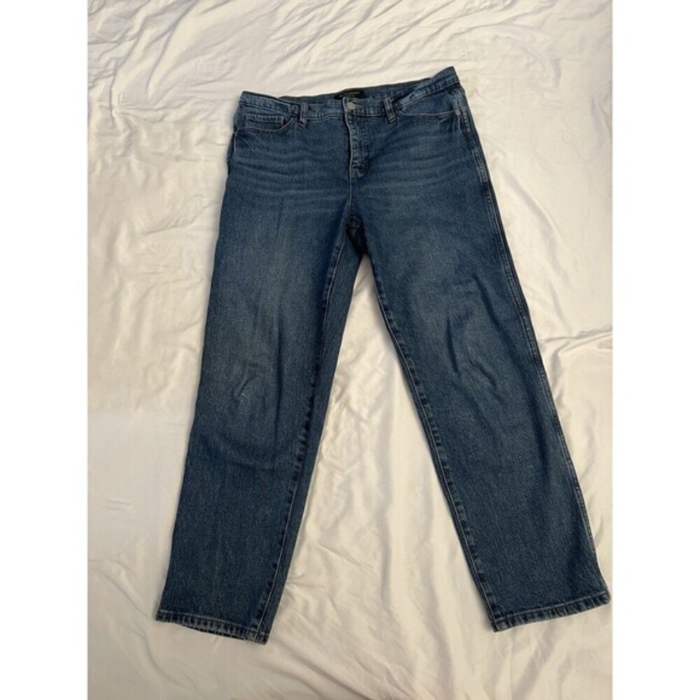 Banana Republic Slouch Jeans Denim Mid-Rise Dark Blue Wash‎ Women Size 10/30